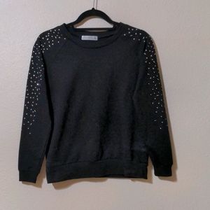 Ladies black sweater, M